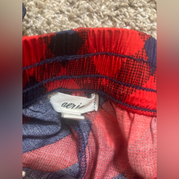 NWOT - Aerie Red and Black Plaid Pajama Shorts - Picture 8 of 10